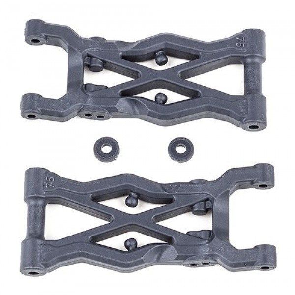 Team Associated B6.2 HARD rear suspension arms, 75mm (2)