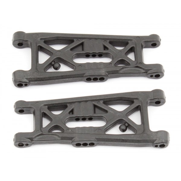 Team Associated RC10B6 FT Front Suspension Arms, Flat, Carbon Fiber (2)