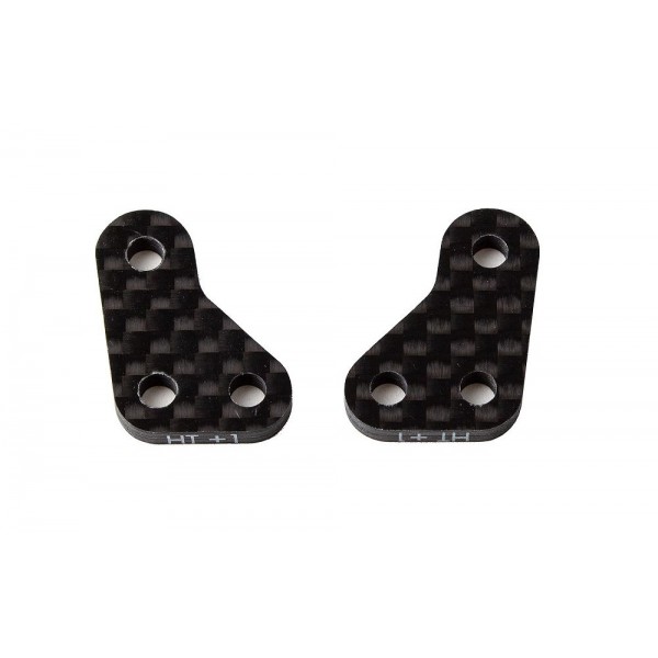 Team Associated FT Steering Block Arms, HT +1, Carbon Fiber (RC10B6.3) (2)