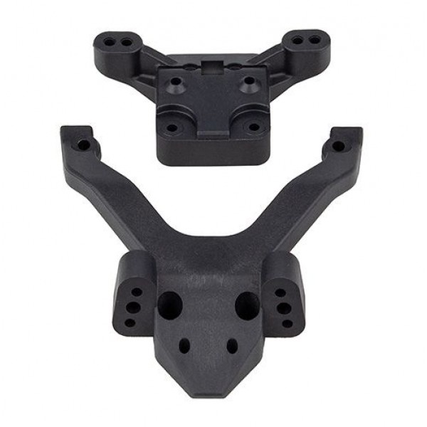 Team Associated B6.4 FT Top Plate and Ballstud Mount, Carbon
