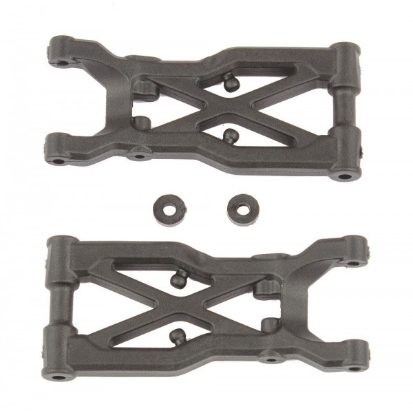 Team Associated RC10B74 FT Rear Suspension Arms, Carbon Fiber (2)