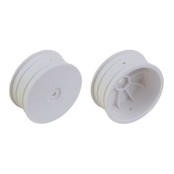 Team Associated 4WD Front Wheels, 2.2", 12mm hex, +1.5mm, White