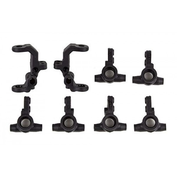 Team Associated RC10B7 FT Rear Hubs, carbon