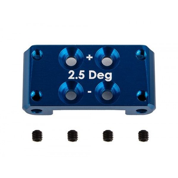 Team Associated RC10B7 FT Front Bulkhead, +/-2.5 deg., blue aluminum