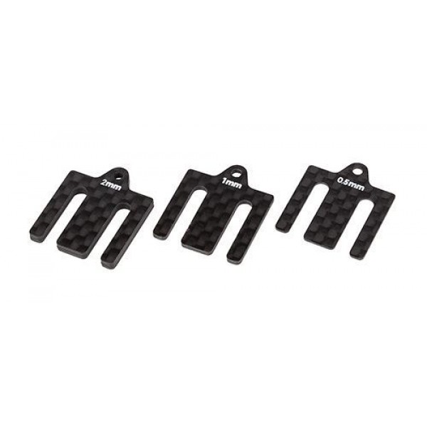 Team Associated RC10B7 FT Front Bulkhead Shims, carbon fiber