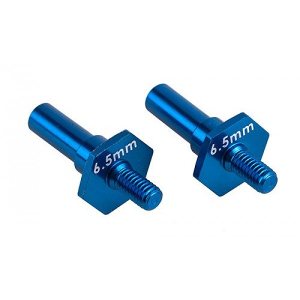 Team Associated RC10B7 Front Axles, 6.5mm, blue aluminum