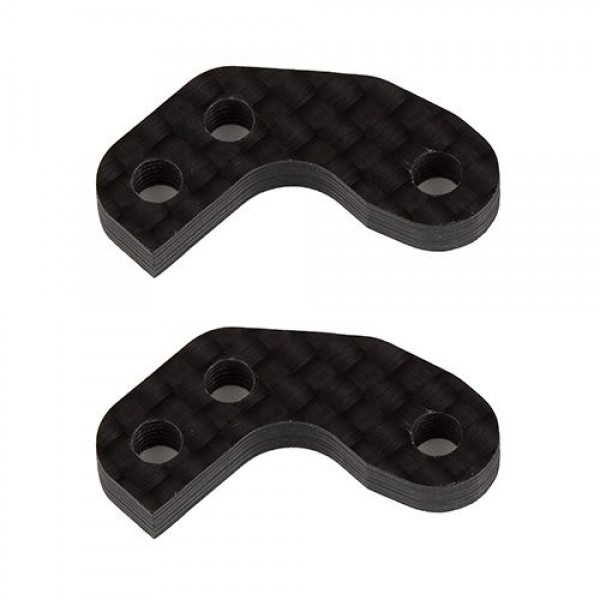 Team Associated RC10B7 FT Caster Block Link Mount Set, +1mm, carbon fiber