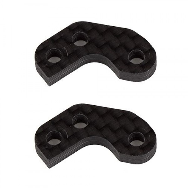 Team Associated RC10B7 FT Caster Block Link Mount Set, -1mm, carbon fiber