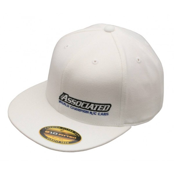 Team Associated AE 2012 FlexFit Hat, L/XL, flat bill, White