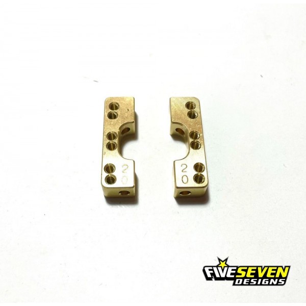 Team GFRP Arrow Brass 0/2 Rear Toe Blocks (2)