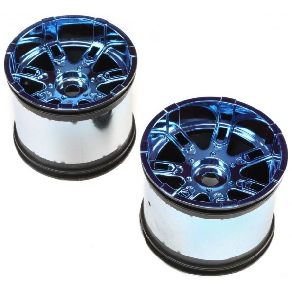 Losi Blue Chrome Wheels, 17mm (LST 3XL-E) (2)