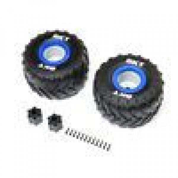 Team Losi BKT 2.6" MT Tire, Med, Premount, Blue (2):LMT 2.0