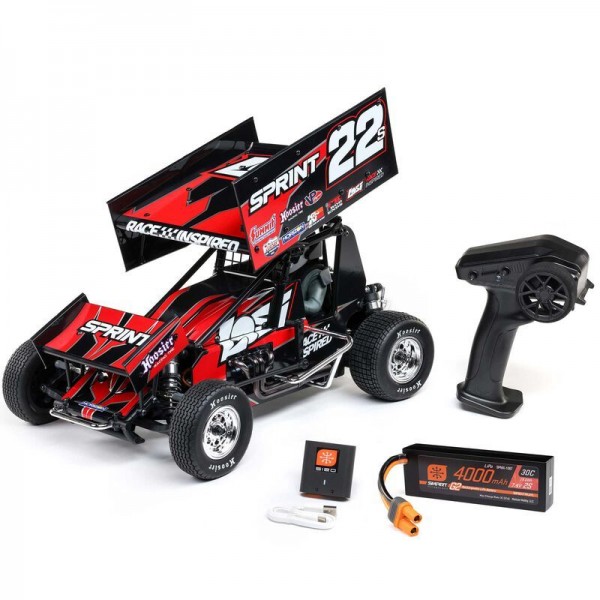 Team Losi 22S Sprint, RTR with Battery and Charger, Red: 1/10 2WD