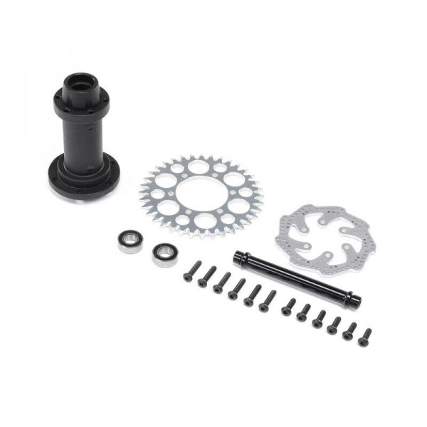Team Losi Complete Rear Hub Assembly: PM-MX