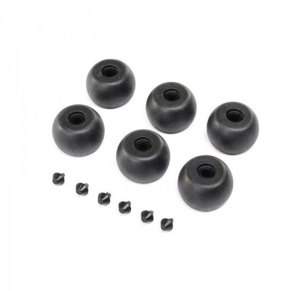 Team Losi Lean Bar Wheels & Stops (6): PM-MX