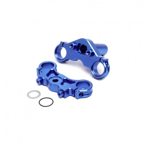 Team Losi Aluminum Triple Clamp Set, Blue: PM-MX