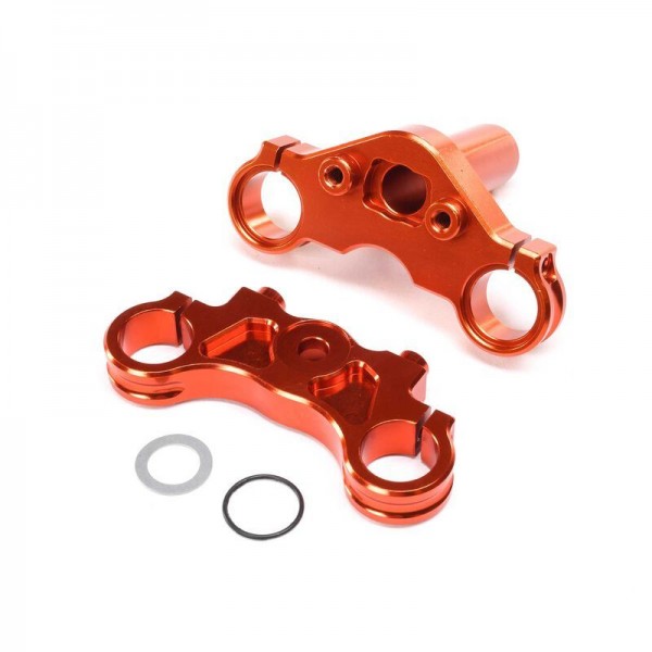 Team Losi Aluminum Triple Clamp Set, Orange: PM-MX