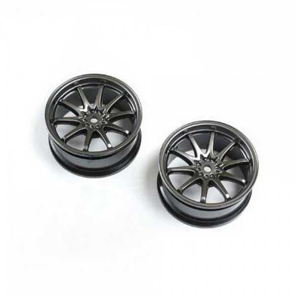 Losi Front Volk Racing CE28N Wheels, 54x26mm, Gun Metal (2)