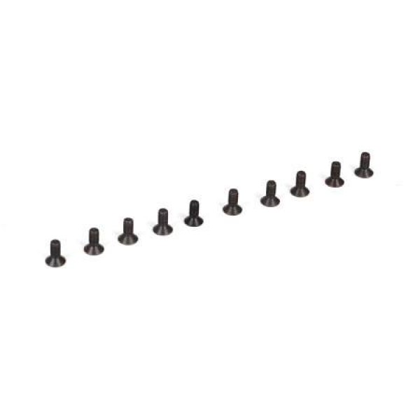 TLR Flat Head Screws, M2.5x6mm (10)