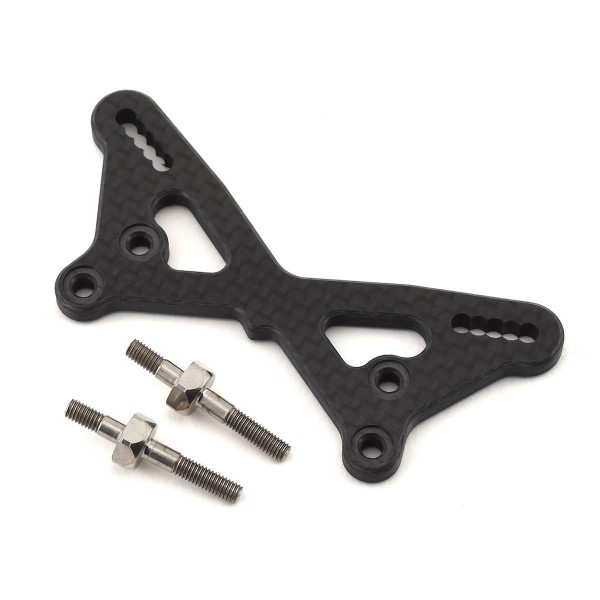 Team Losi Racing Carbon Front Tower with Ti Standoffs (22 5.0)