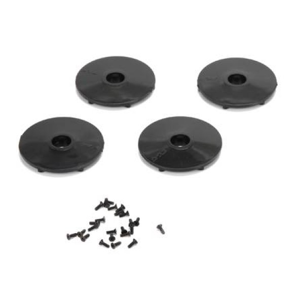 TLR Wheel Disk, Black with Screws