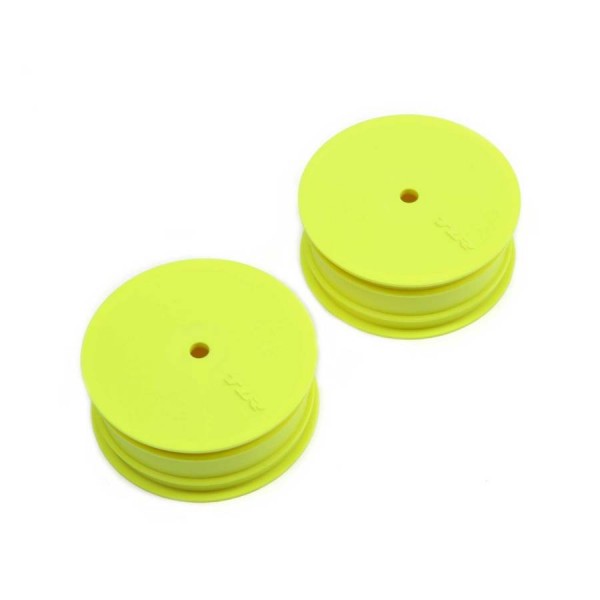 TLR Stiffezel front buggy wheels 12mm hex, yellow (22 4.0) (2)