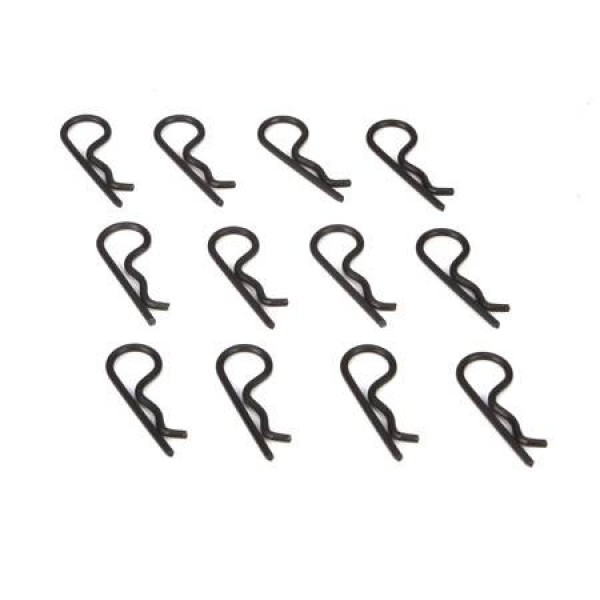 TLR Body Clips, Black (For 22) (12)