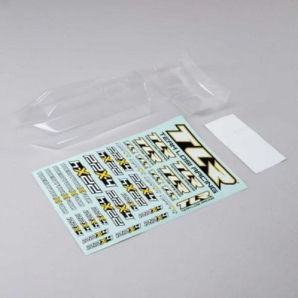 Team Losi Racing 1/10 Ultra Lightweight Clear Body & Wing (22X-4)