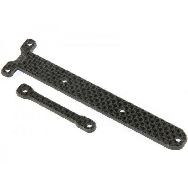 Team Losi Racing Carbon Chassis Brace Support Set (22X-4)