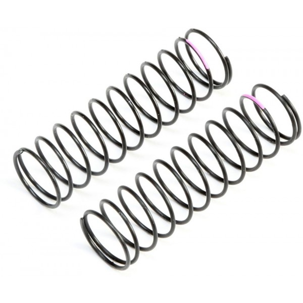 Team Losi Racing Pink Rear Springs, Low Frequency, 12mm (2)