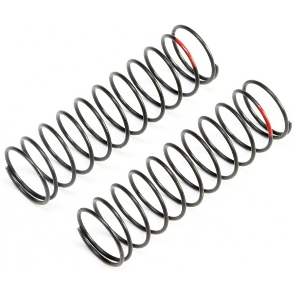Team Losi Racing Red Rear Springs, Low Frequency, 12mm (2)