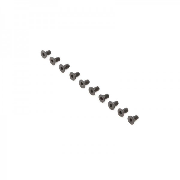 Team Losi Racing Flat Head Screws, M3 x 6mm (10)