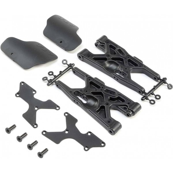 Team Losi Racing Rear Arms, Inserts, Guards (2): 8X