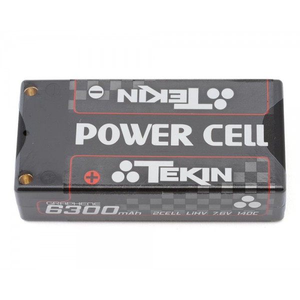Tekin Power Cell 2S Shorty Graphene LiHV Battery 140C (7.6V/6300mAh) w/5mm Bullets