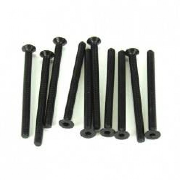 TKR1333 Flat Head Screw M3x40mm Black EB48 (10)