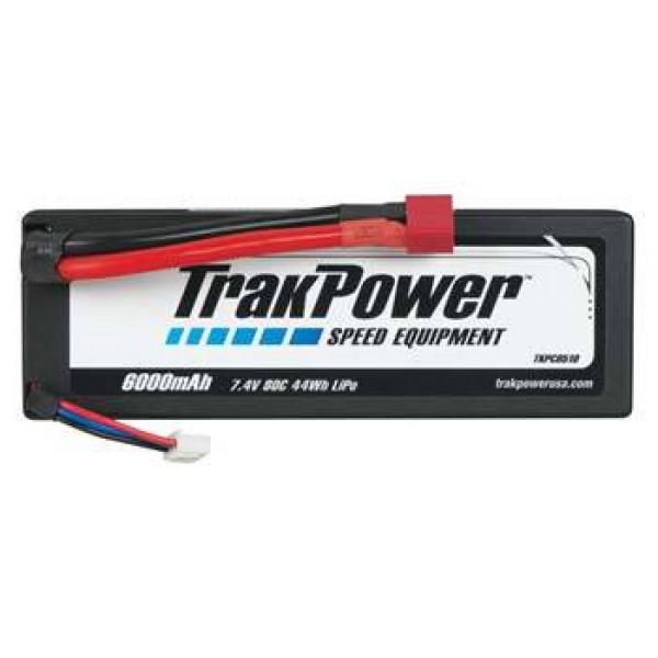 Trak Power LiPo Hard Battery 6000mAh 80C 7.4V (2S) with Deans Connector