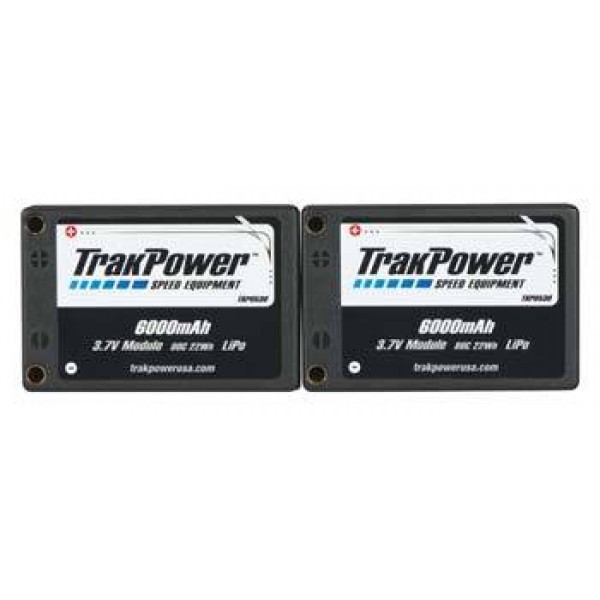 Trak Power LiPo Hard Case Saddle Battery 6000mAh 80C 7.4V (2S)