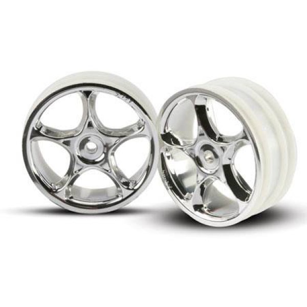 Traxxas Bandit Tracer Front Wheels Chrome (2)