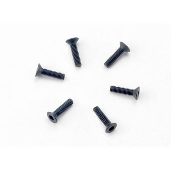 Traxxas Countersunk Machine Screws, 2.5x10mm, Hex Drive (6)