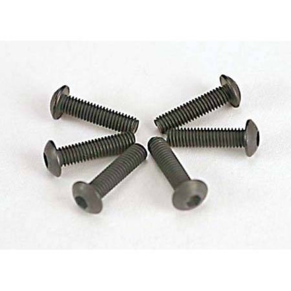 Traxxas Button Head Screws, Hex Drive, 3x12mm (6)