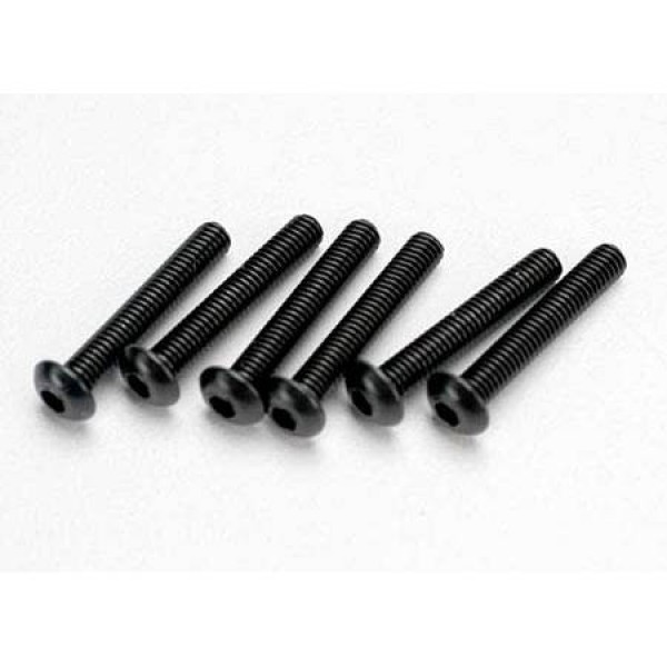 Traxxas Button-Head Machine Screws, 3x18mm (Hex Drive) (6)