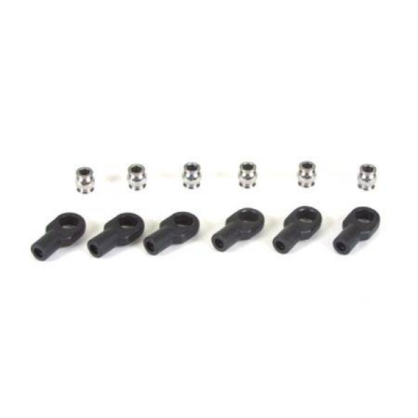 Traxxas Short Rod Ends with Hollow Ball Connectors (6)