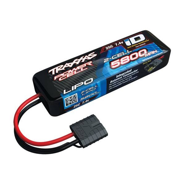 Traxxas LiPo Power Cell Battery 5800mAh 25C 7.4V (2S) with Traxxas Connector
