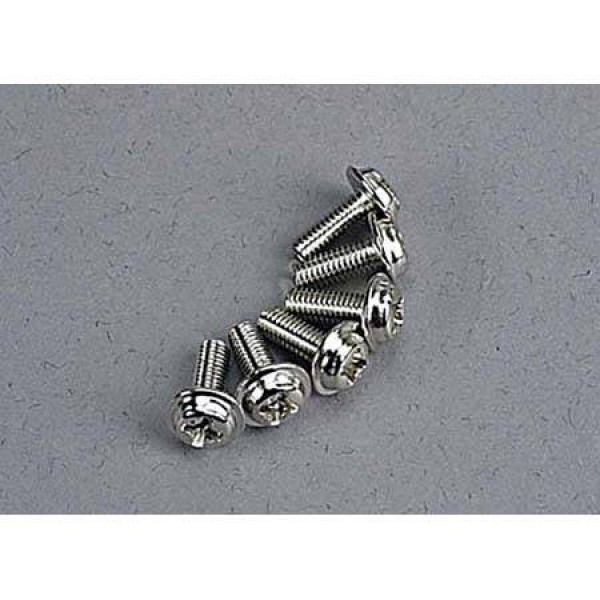 Traxxas Washer Head Machine Screws 3x8mm Nitro Hawk (6)
