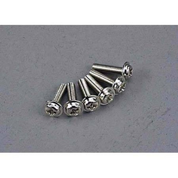 Traxxas Washer Head Machine Screws 3x12mm Nitro Hawk (6)