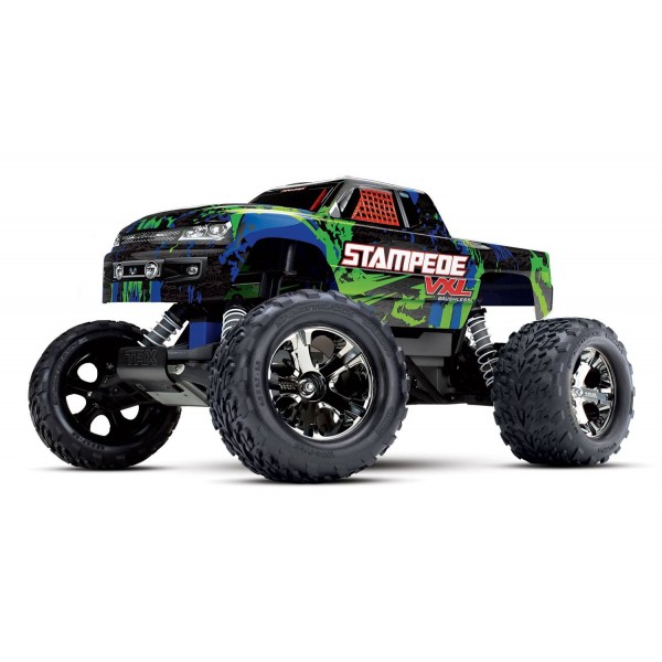Traxxas 1/10 Stampede VXL 2WD Brushless RTR with TSM, Green
