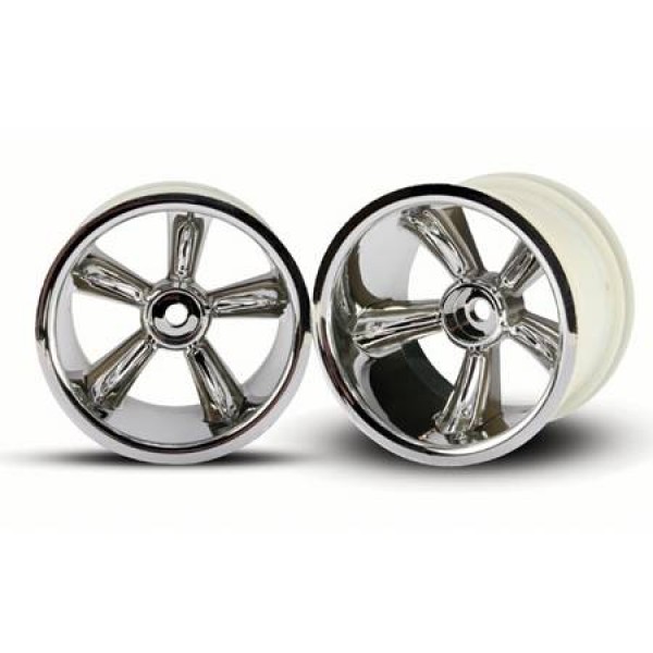 Traxxas Nitro Rustler Rear Wheel Chrome (2)