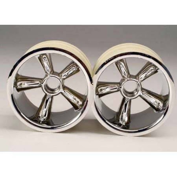 Traxxas Nitro Rustler Front Wheel Chrome (2)