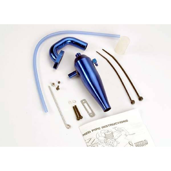 Traxxas Aluminum Tuned Pipe/Header Blue