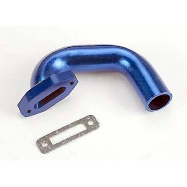 Traxxas Nitro Rustler Exhaust Header Blue